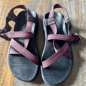 Chaco Brown and Pink Women's Sandals